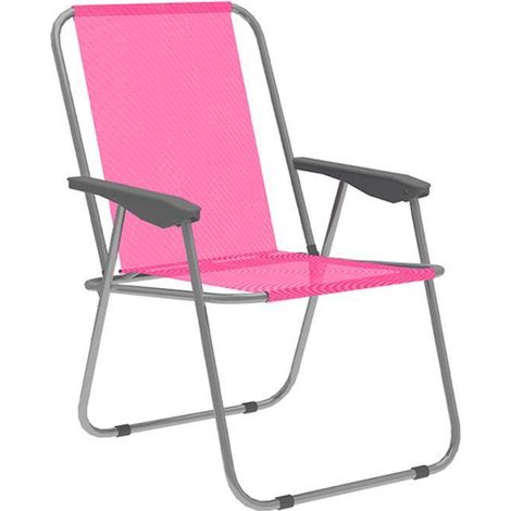 Marbueno Silla Plegable Color Rosa Acero Playa y Piscina
