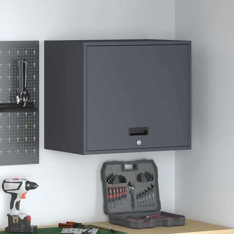Wandschrank für die Garage mit Gasdrucklift-Tür Anthrazit