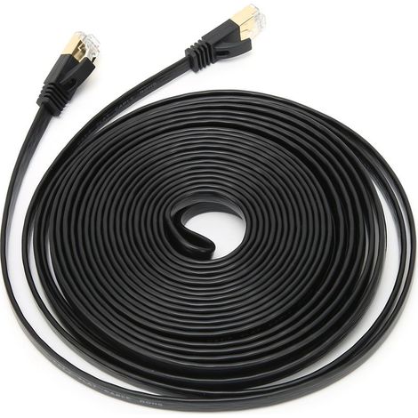 Câble Ethernet CAT7 blindé 10 Gbps, 2 m, pour connexion réseau haute vitesse (1/5)