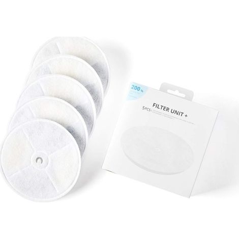 Filterkartusche – 4-stufige Filtration – Aktivkohle aus Kokosnussschalen – Für Trinkbrunnen für Haustiere – 5 Stück (1/5)