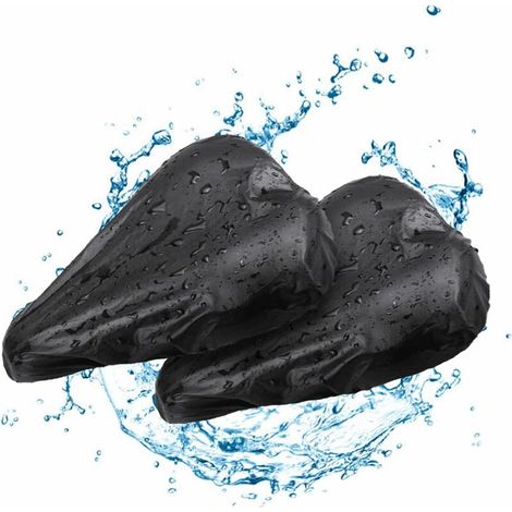 Lot de 2 Housse de Selle de Vélo,Imperméable Housse de Siège de Vélo avec Élastique, Étanche Taille Universelle Housse de Pluie de Seat de Bicyclette Housses Anti-poussière pour Selle (1/5)