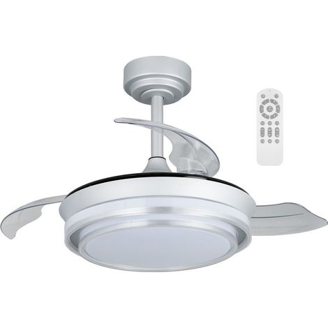 Ventilador LED aspas plegables Mesina Mini Plata CCT Dim (46W) (1/5)