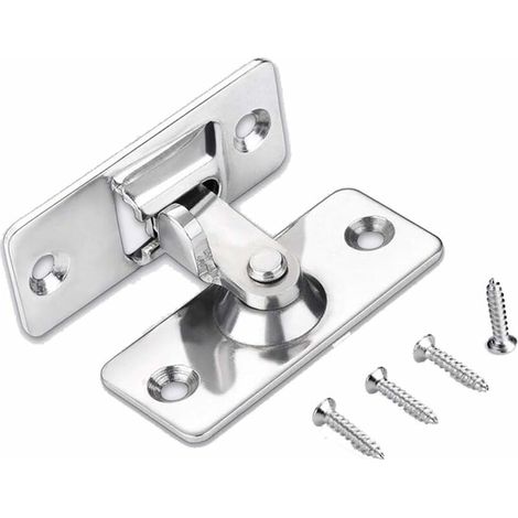 90-Grad-Türschlossriegel, Sicherheitswinkelschlossriegel aus Edelstahl für Schiebe-/Drucktüren, Satin-Nickel, von DEBUNS (1/5)