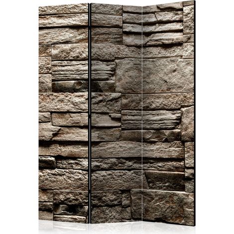 Paravento - Beautiful Brown Stone [Room Dividers] - 135x172 (1/4)