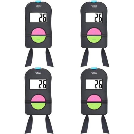 4 pièces Compteur Numérique à Main, Compteur Sportif Électronique pour Golf, Clicker Manuel avec Courroie