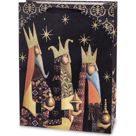 Sac en papier de Noël, multicolore, 40 x 30 x 12 cm, motif 3 (1/4)