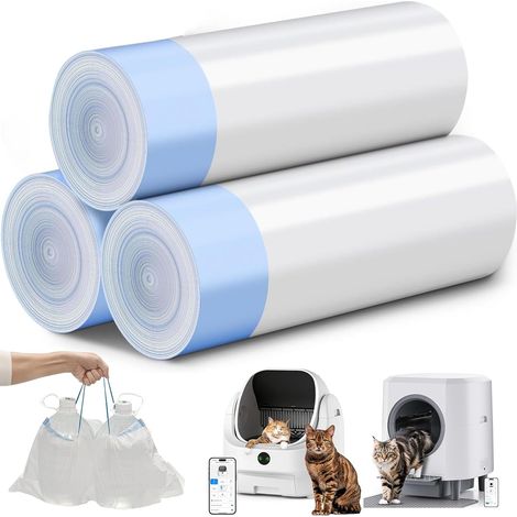 Lot de 45 Sacs Poubelle de Rechange pour litière Automatique (1/4)