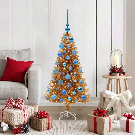 vidaXL Árbol de Navidad Dorado 120 cm PET (1/5)
