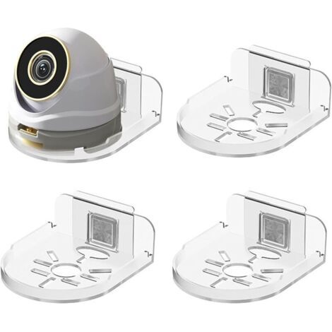 Support Camera Mural, Support pour Caméra de Surveillance, Support Universel en Plastique pour Caméra pour Montage Mural à L'Intérieur et à L'extérieur, 4 Pièces (1/5)