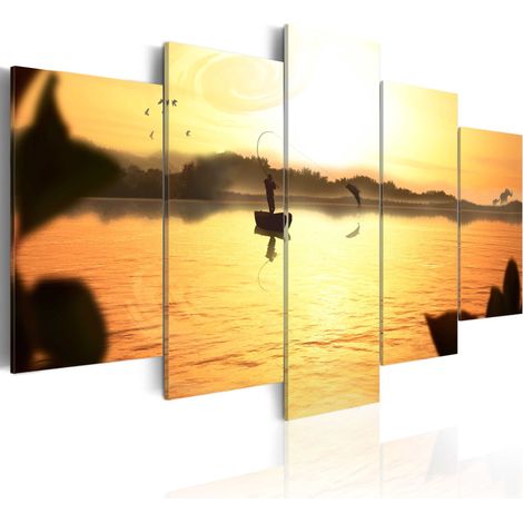 Quadro - Tramonto al lago - 200x100 (1/4)