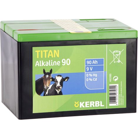 Kerbl Titan Alkaline Batterie 9 V, 90 Ah Keine Angabe
