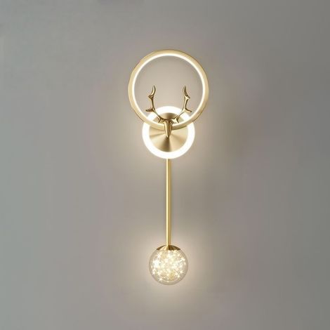 Minimalistische LED-Deckenleuchte für Schlafzimmer, Treppenhäuser, Balkone und Eingänge – Gold, dreifarbig dimmbar (1/4)