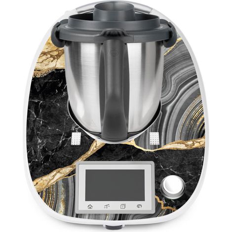 Stickers Thermomix TM5 - Effet Marbré - Adhésif BRILLANT (1/2)