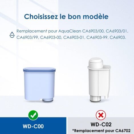 Filtres à eau de rechange pour Philips® AquaClean® CA6903/10 CA6903/22, compatibles avec les machines à café entièrement automatiques Saeco® et Philips® (10) (1/3)