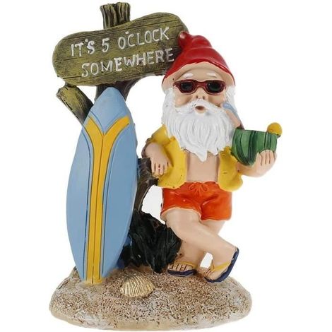 Statue - Nain de Jardin - Résine - Décoration Extérieure - Humour Rigolo