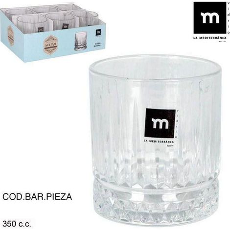 35 cls vaso cristal tallado vintage sultan lamediterranea - caja 6 unidades