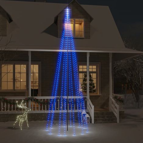 LED-Weihnachtsbaum für Fahnenmast Blau 732 LEDs 500 cm vidaXL (1/5)