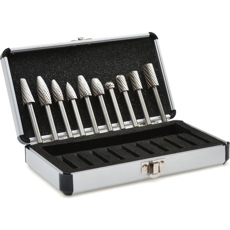 Geko HSS Ständerfräser Set aus Edelstahl 10 Stück