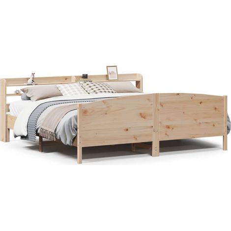 Maison Exclusive - Massivholzbett ohne Matratze 180x200 Kiefernho