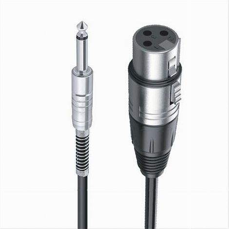 MaxTech - Cavo Da Jack 6.5 Mm Mono A Xlr Femmina Audio Prolunga Per Microfono 3 Mt Jxlr-02 - (1/2)