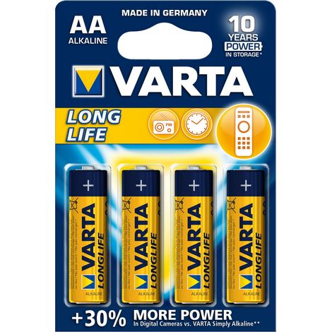 Varta batt longlife alcalina stilo blister 4 pezzi (1/2)