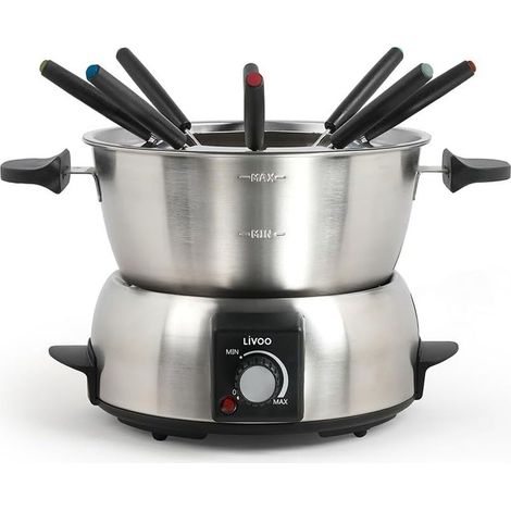 Appareil à fondue électrique Livoo DOC263 – 8 personnes, 1,8L, 1000W, accessoires inclus