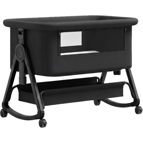 Lit de bébé, design multifonctionnel et pliable, ZDC noir (1/2)