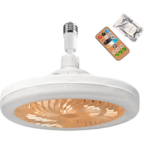 Ventilateur De Plafond Sans Hélice - 10 Pouces - Avec Lampe LED Dimmable - Télécommande - Pour Garage Et Couloir - 1 Pièce (1/5)