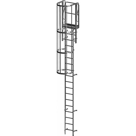 Echelle crinoline acier galvanisé - Hauteur à franchir 1.96 à 2.60m - CRINO-SF-AG-2 (1/5)