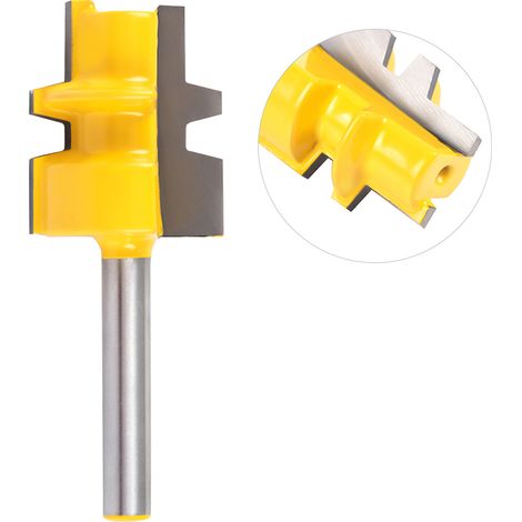 Tête de coupe-tenons à dents obliques monobloc à tige de 1/4 (1/5)