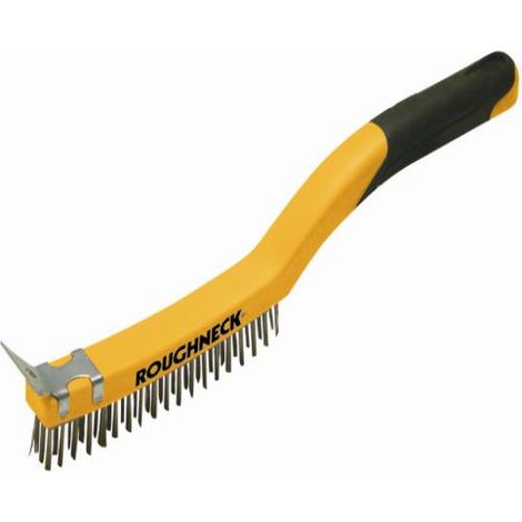 Roughneck Brass Wire Brush Soft Grip 350mm 14