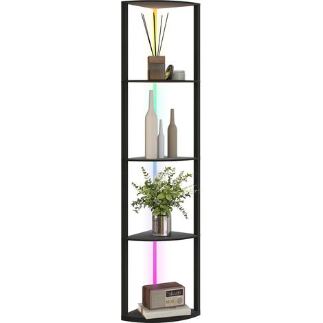 Lampadaire LED, intensité variable sur 5 niveaux, avec étagère, changement de couleur RGB, télécommande