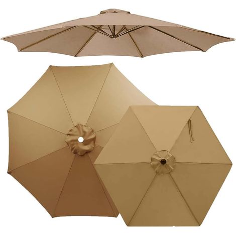 Replacement Canopy for 6-Arm/8-Arm Garden Parasols, Replacement Canopy, Replacement Awning Protector, Replacement Fabric Cover for Patio Parasols for Courtyard, Garden, Beach (1/5)