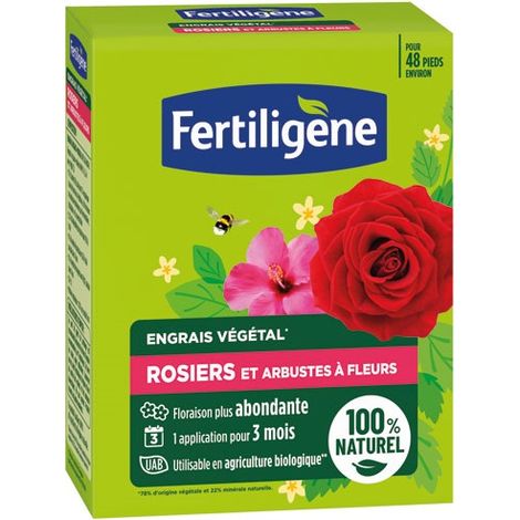 FERTILIGENE - Engrais rosiers arbustes à fleurs UAB 1.2kg