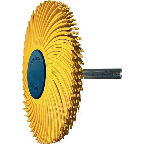 Radialbürstenscheibe Sunburst D.76mm K.80 Gelb 10000min-¹ (1/2)