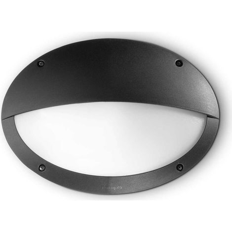 Ideal Lux Maddi - Applique murale extérieure à 1 demi-diffuseur noir IP66, E27