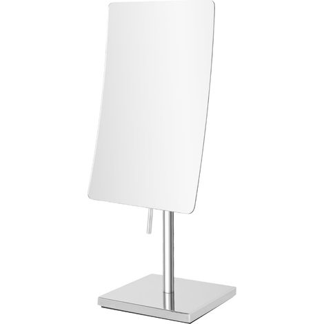 Miroir de Table Salle de Bain Miroir Grossissant sur Pied x3 Argent Miroir Maquillage Rectangulaire pour Maquillage, Rasage et Hôtels (1/5)