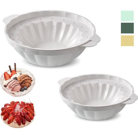 Stampo per Ciotole di Ghiaccio Set 2pz Gelato Frutta Stampo da Cucina 15cm 20cm (1/5)
