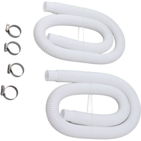 Tuyaux de rechange pour pompe à piscine – compatible modèles 130/135/150/4000 L – avec colliers de serrage inclus – matériel PVC renforcé (1/4)