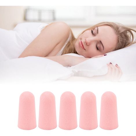 Bouchons d'oreilles antibruit, bouchons d'oreilles en mousse, bouchons d'oreilles antibruit et isolants sonores, bouchons d'oreilles à rebond lent pour le sommeil, roses. (1/5)