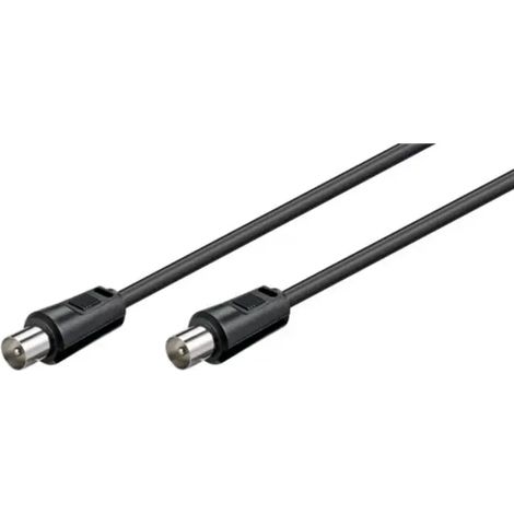cavetto antenna tv spinotto 9.5mm maschio-maschio nero 1,5 mt