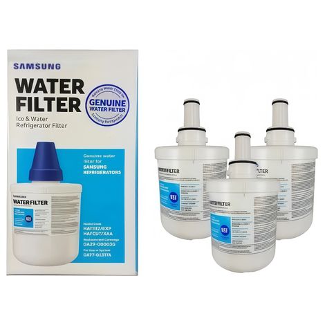 Lot de 3 filtres blancs pour Samsung DA29-00003G Aqua-Pure Plus (1/5)