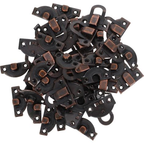 Lot de 24 Loquets Métalliques Vintage avec Vis, Boucles pour Loisirs Créatifs, Fermeture Rétro en Fer 3 X 2,8 X 1,3 Cm, Accessoires Décoratifs pour Projets DIY (1/5)