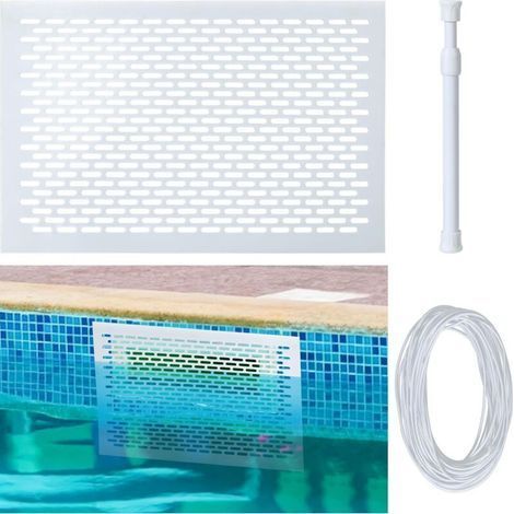 Blocage De Skimmer De Piscine - Grille de Protection Anti-Débris pour Skimmer de Piscine,Système de Filtration Anti-Rouille pour Maison, École et Bassin Extérieur (1/4)