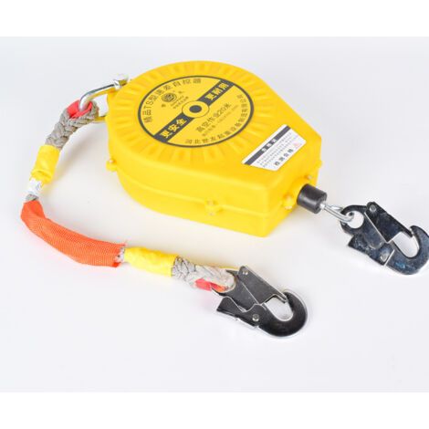 Dispositif antichute rétractable 10m – Câble métallique anti-rotation – Charge max 150kg – Vitesse de verrouillage 1m/s (1/4)