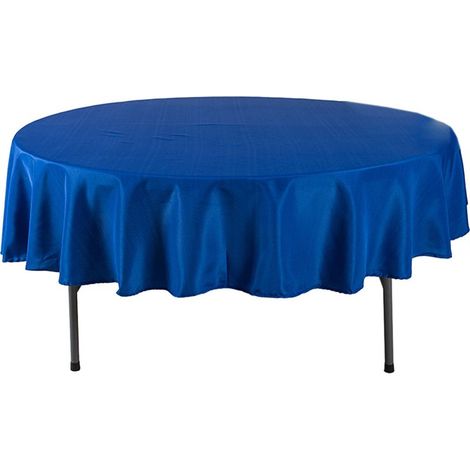 1 nappe ronde unie - Tissage toile - Blanc - Ronde 60 pouces (152 cm) (1/5)