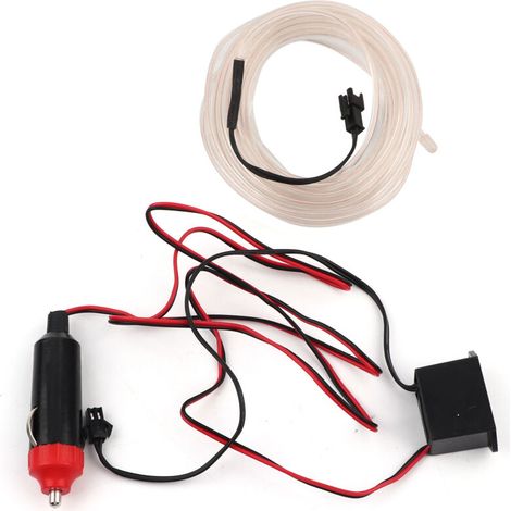 Bande Lumineuse intérieure de Voiture, Bande Lumineuse décorative de Voiture Moulage intérieur éclairage Auto LED EL pièces de Modification de Lampe Froide(Blanc) (1/5)