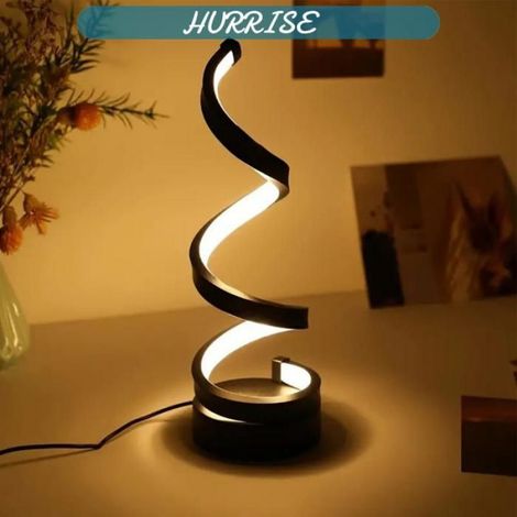 Sonew Lumière ambiante Lampe de bureau en spirale Lampe de bureau LED Lampe de bureau alimentée par USB Lampe de deco lampe Noir (1/5)
