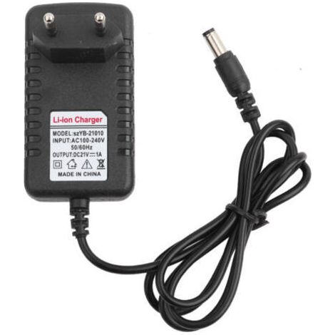 Adaptateur Secteur 21V/1A Chargeur de Batterie au Lithium, Adaptateur de Chargeur Li-ION à Noyau de cuivre épais, Port de 5,5 x 2,5 mm(Je)