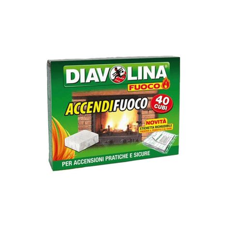 ACCENDIFUOCO 'DIAVOLINA' 40 cubi - 24 pezzi- DIAVOLINA
